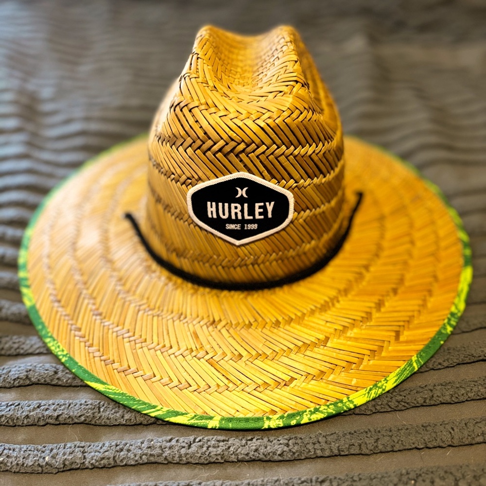 New and Never Worn Hurley Straw Beach Hat